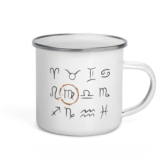 Virgo Zodiac Sign Enamel Mug
