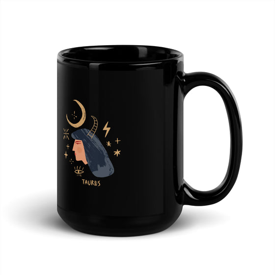 Taurus Black Glossy Mug