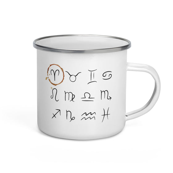 Aries Zodiac Sign Enamel Mug