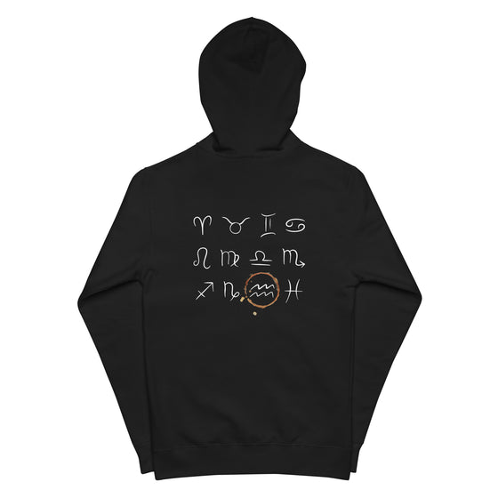 Aquarius Zodiac Sign Fleece zip up hoodie