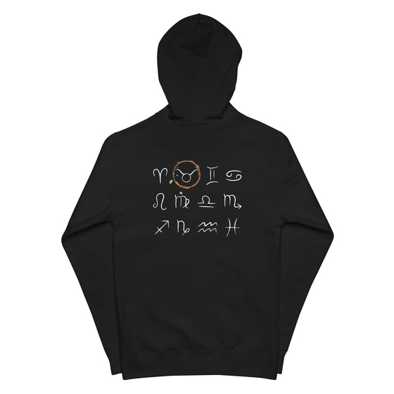 Taurus Zodiac Sign Fleece zip up hoodie