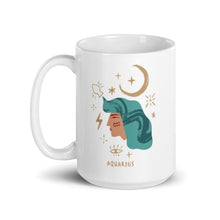  Aquarius Zodiac Sign White Glossy Mug | 15 oz