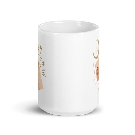 Libra Zodiac Sign White Glossy Mug | 15 oz